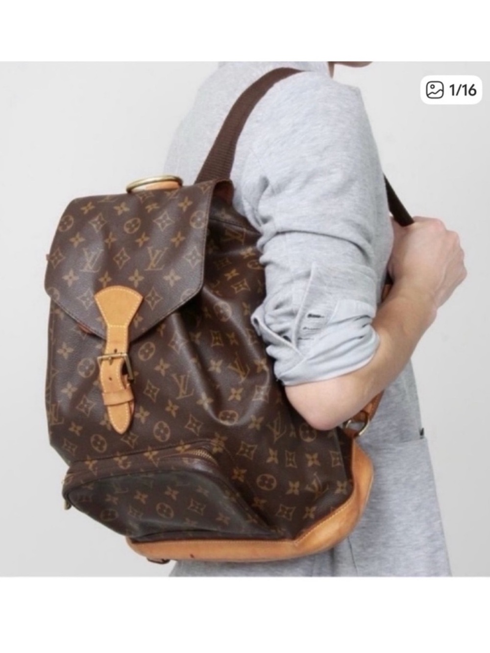 Authentic Louis Vuitton montsouris GM monogram discontinued backpack - Picture 13 of 13